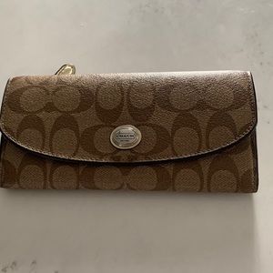 Coach signature monogram wallet